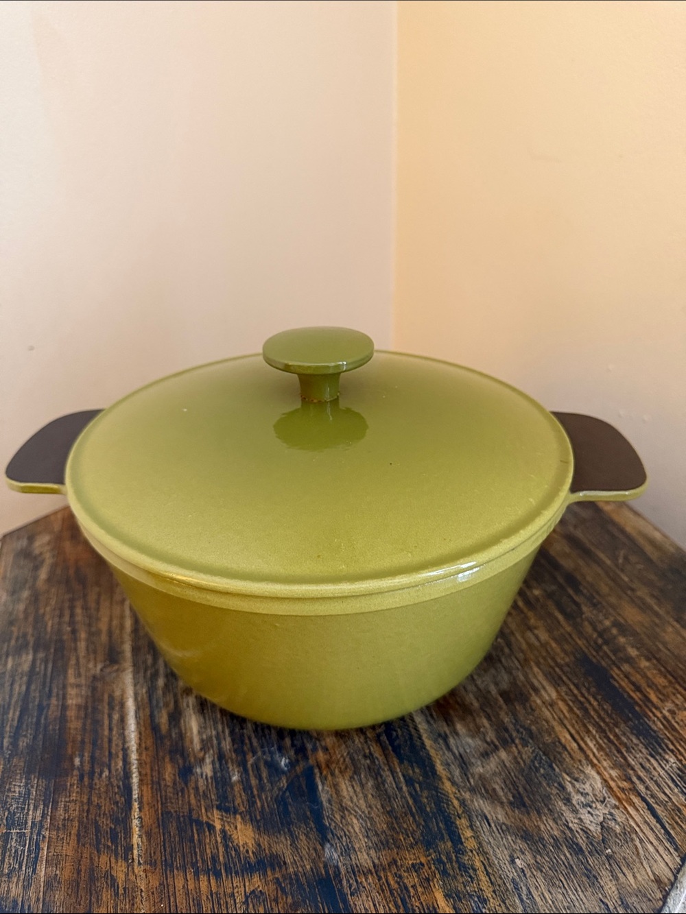 Made in France. Green Cast Iron Dutch Oven with Lid. NWOT